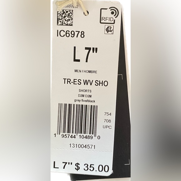 NWT Adidas 7 inch workout shorts - Picture 5 of 6